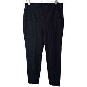 Quince XL Black Ponte Knit Pants Seamed Front Stretch Work‎ Career Minimal